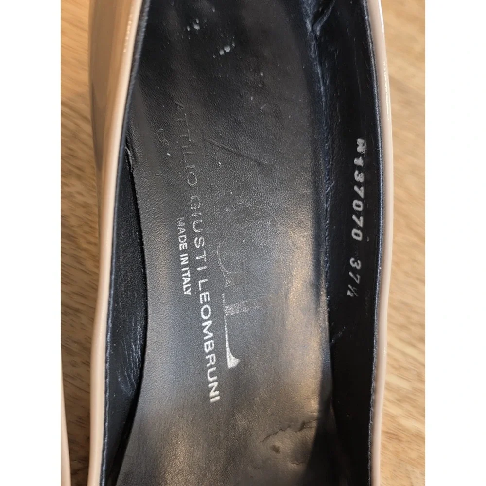 AGL Attilio Giusti Leombruni Rand Pumps Block Heels Beige Shoes Sz‎ 37.5